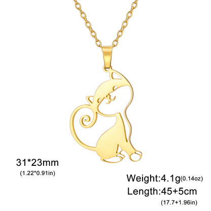 Purrfectly Yours Cat Pendant Necklace