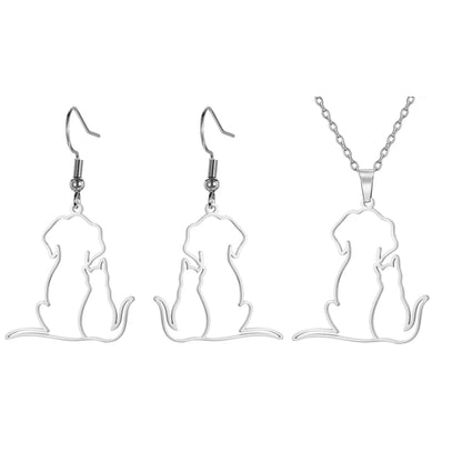 Pawfect Hug Pet Lover Pendant Necklace
