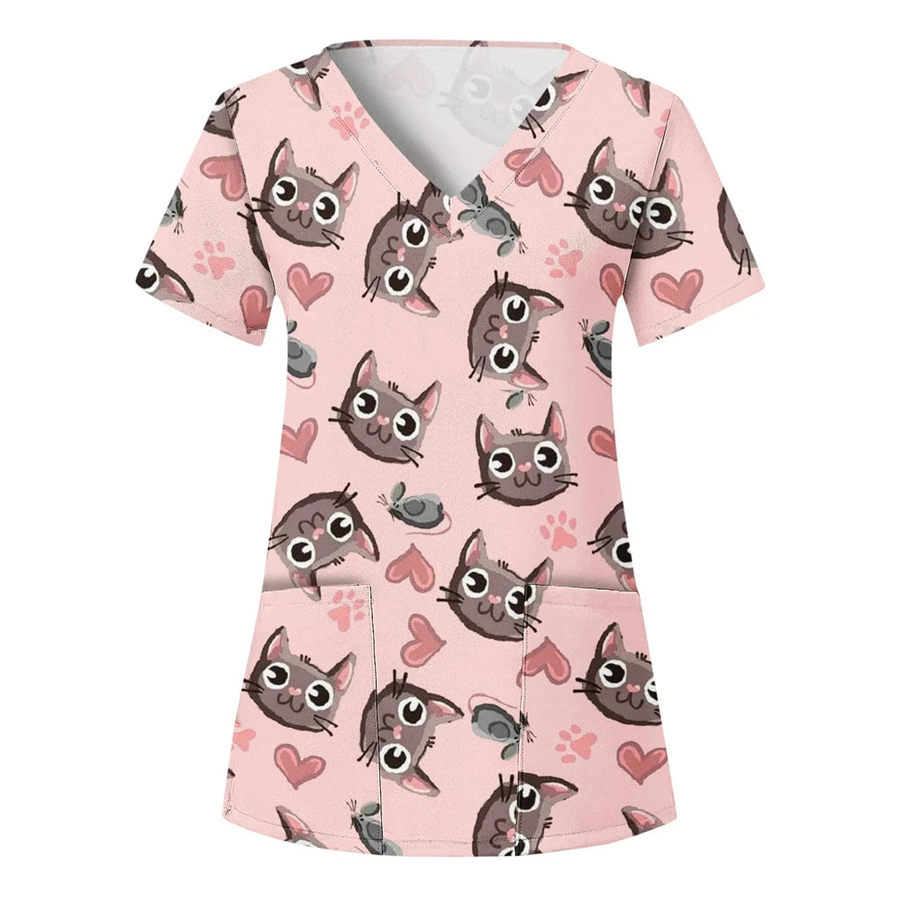 Paw-fessional Prints Scrub Tops