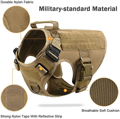 K9 Commando Tactical Dog Harness & Leash Set