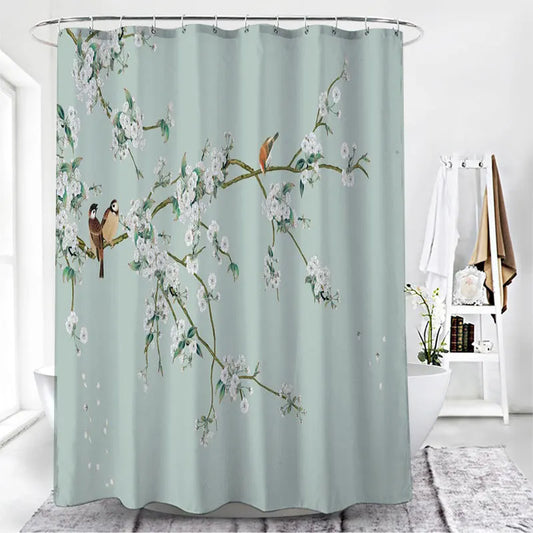 Feathered Florals Shower Curtain