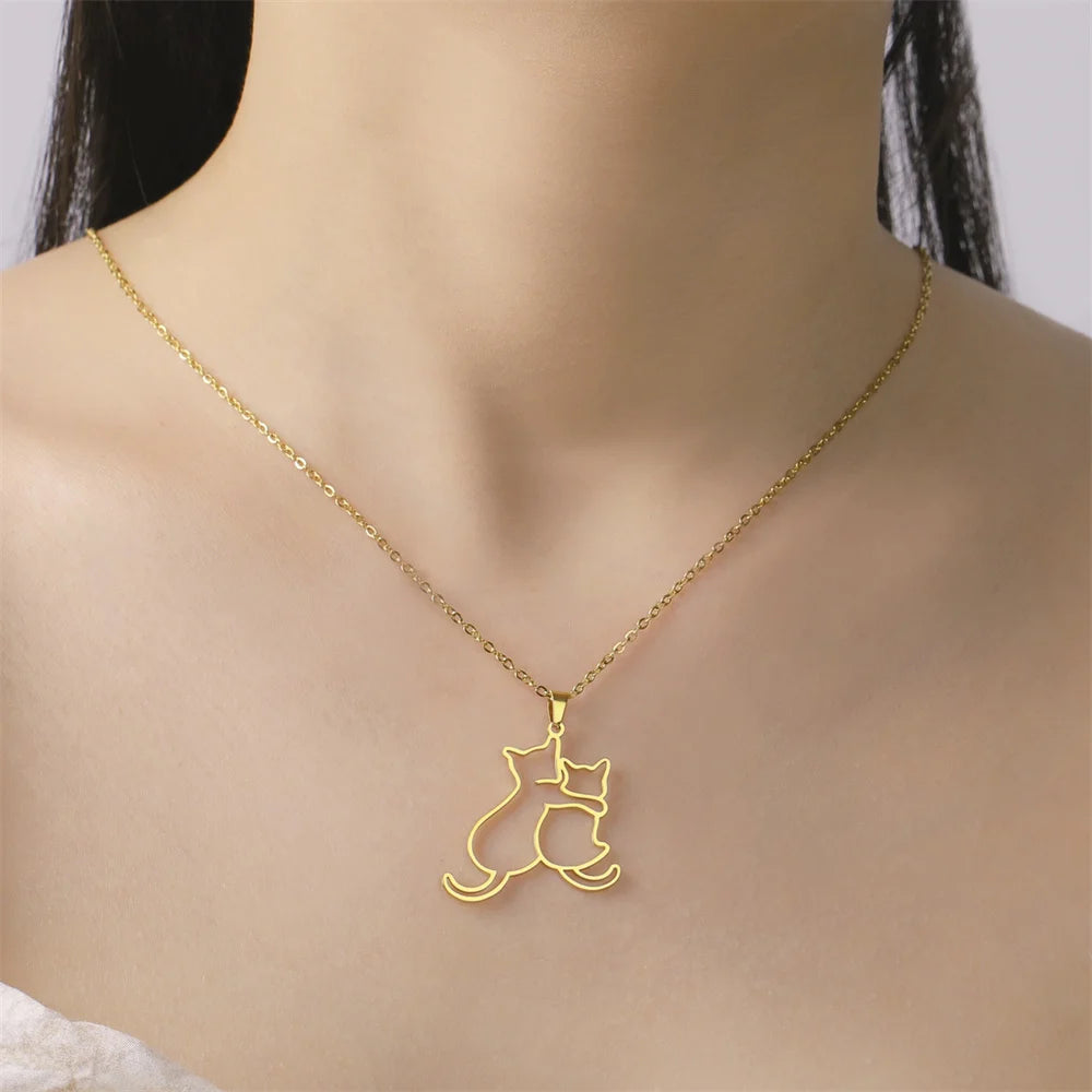 Pawfect Hug Pet Lover Pendant Necklace