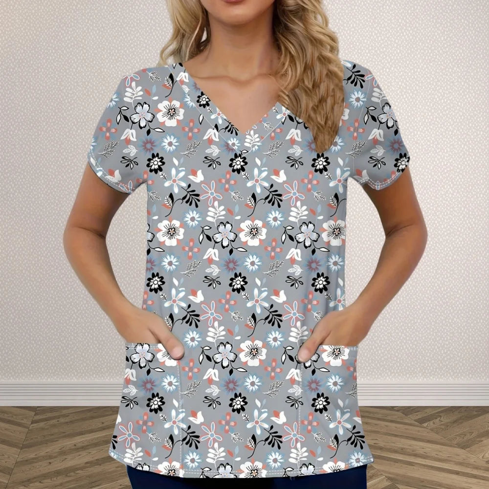 Paw-fessional Prints Scrub Tops