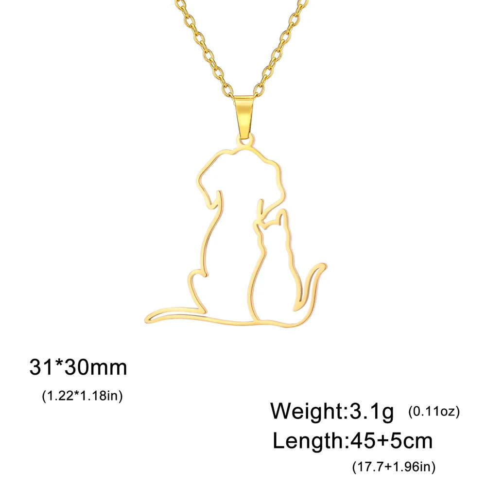 Pawfect Hug Pet Lover Pendant Necklace