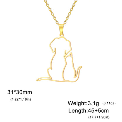 Pawfect Hug Pet Lover Pendant Necklace