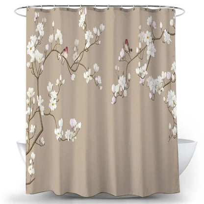 Feathered Florals Shower Curtain