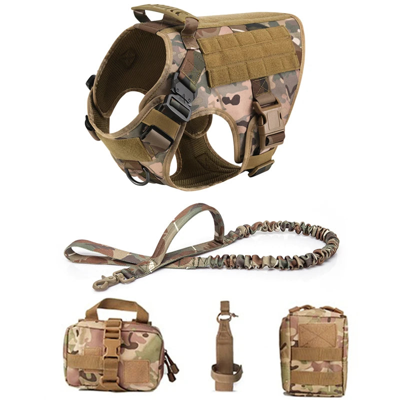 K9 Commando Tactical Dog Harness & Leash Set