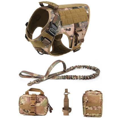 K9 Commando Tactical Dog Harness & Leash Set