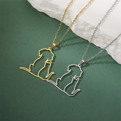 Pawfect Hug Pet Lover Pendant Necklace