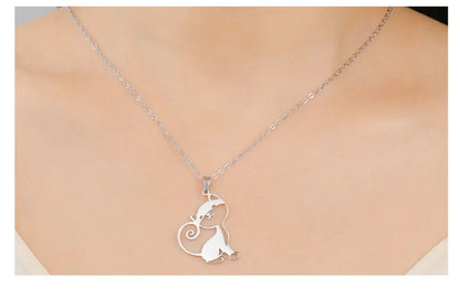 Purrfectly Yours Cat Pendant Necklace