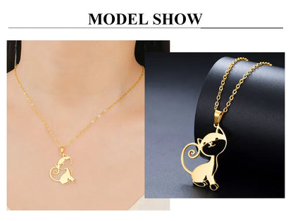 Purrfectly Yours Cat Pendant Necklace