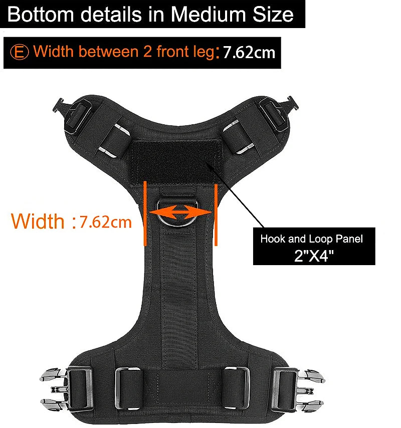 K9 Commando Tactical Dog Harness & Leash Set