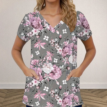 Paw-fessional Prints Scrub Tops