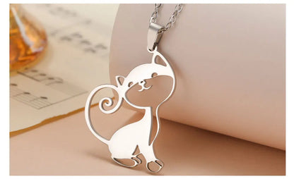 Purrfectly Yours Cat Pendant Necklace