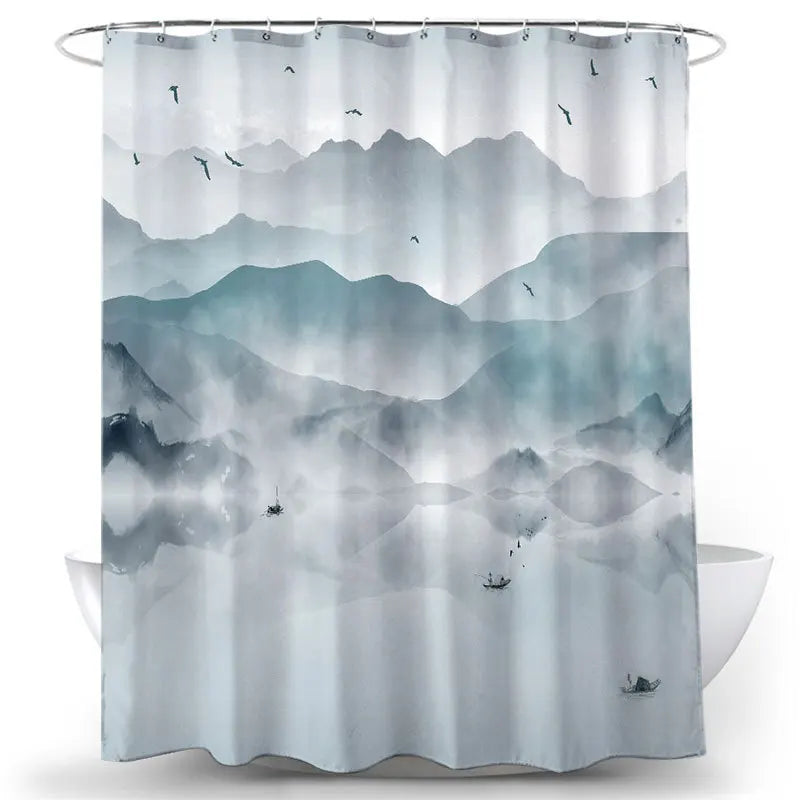 Feathered Florals Shower Curtain