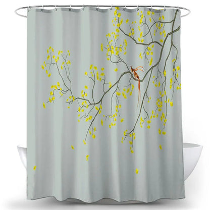 Feathered Florals Shower Curtain