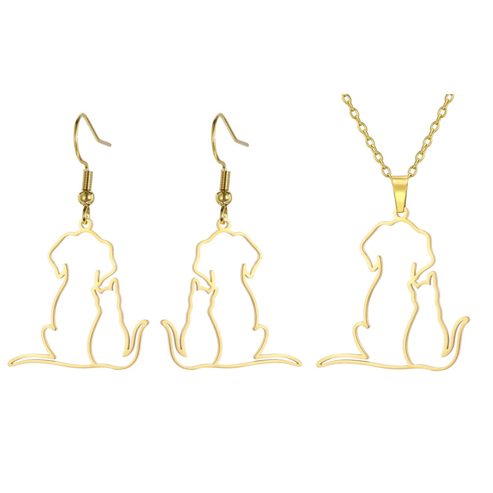 Pawfect Hug Pet Lover Pendant Necklace