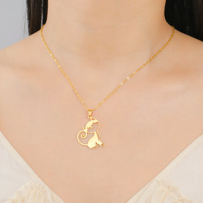 Purrfectly Yours Cat Pendant Necklace