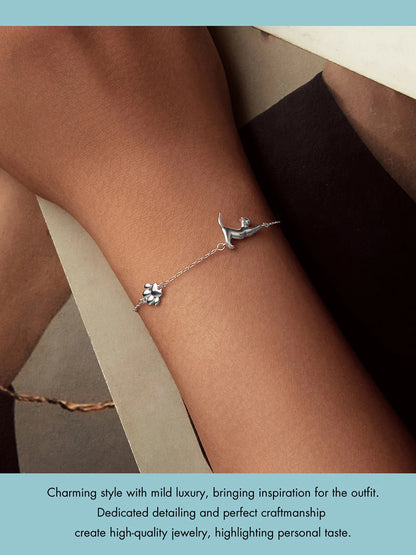 Pawlinks Sterling Silver Charm Bracelet