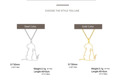 Pawfect Hug Pet Lover Pendant Necklace