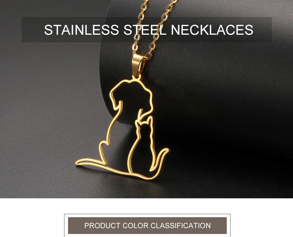 Pawfect Hug Pet Lover Pendant Necklace
