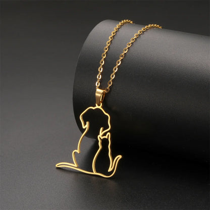 Pawfect Hug Pet Lover Pendant Necklace