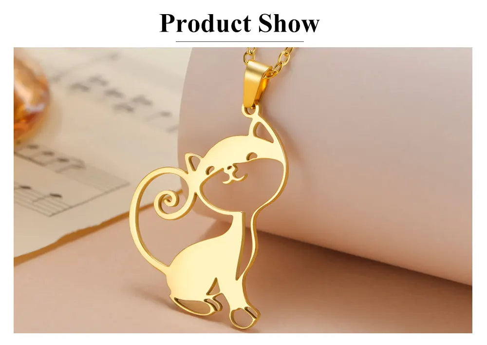 Purrfectly Yours Cat Pendant Necklace
