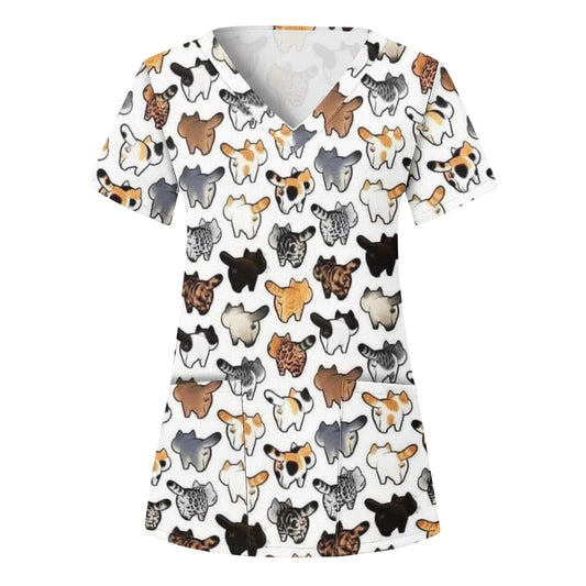 Paw-fessional Prints Scrub Tops