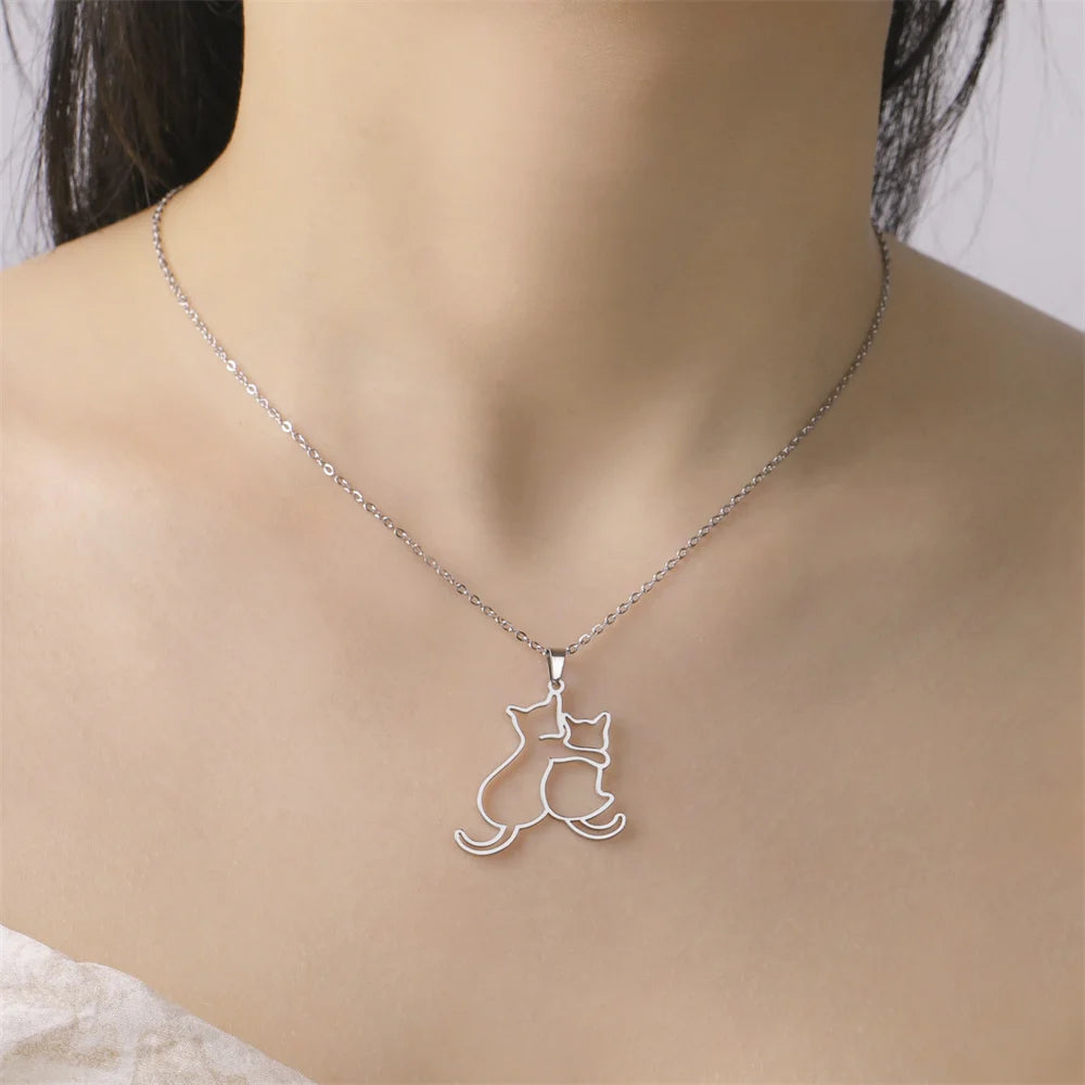 Pawfect Hug Pet Lover Pendant Necklace