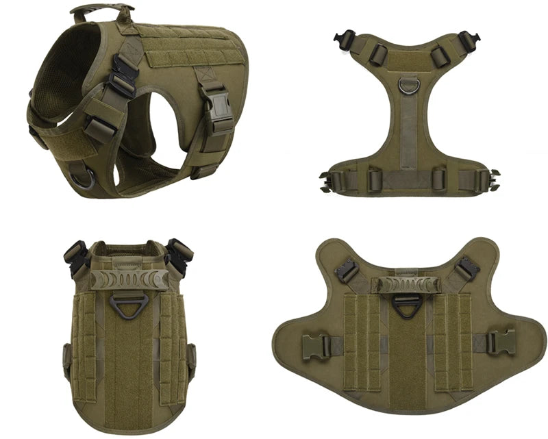 K9 Commando Tactical Dog Harness & Leash Set