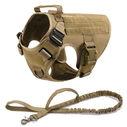 K9 Commando Tactical Dog Harness & Leash Set