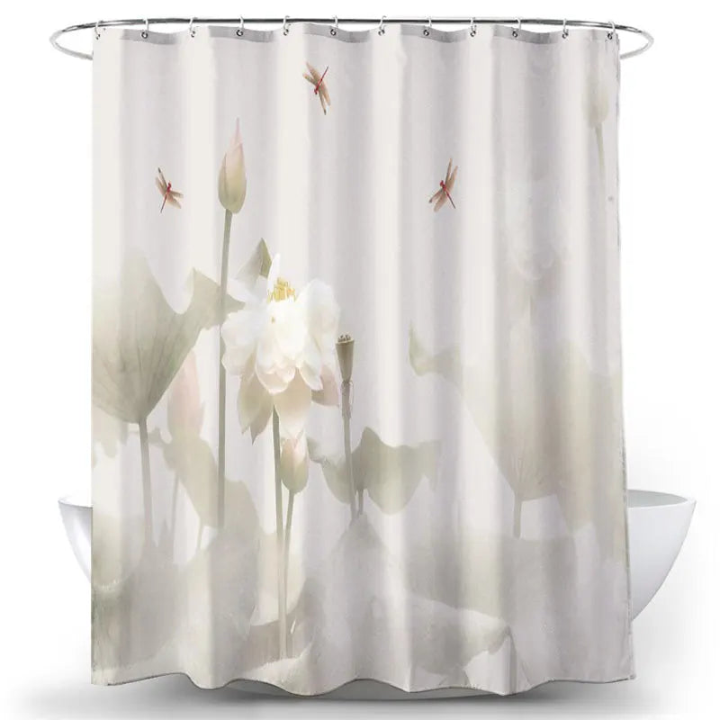 Feathered Florals Shower Curtain