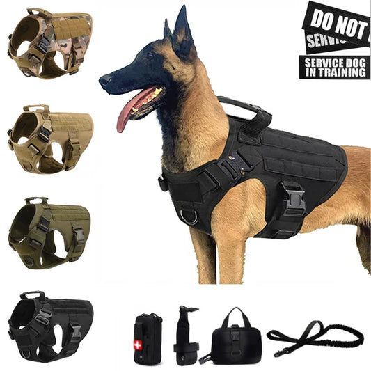 K9 Commando Tactical Dog Harness & Leash Set