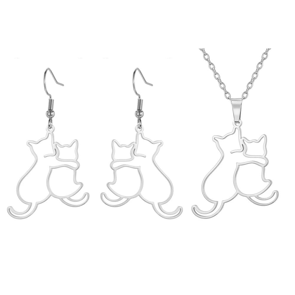 Pawfect Hug Pet Lover Pendant Necklace
