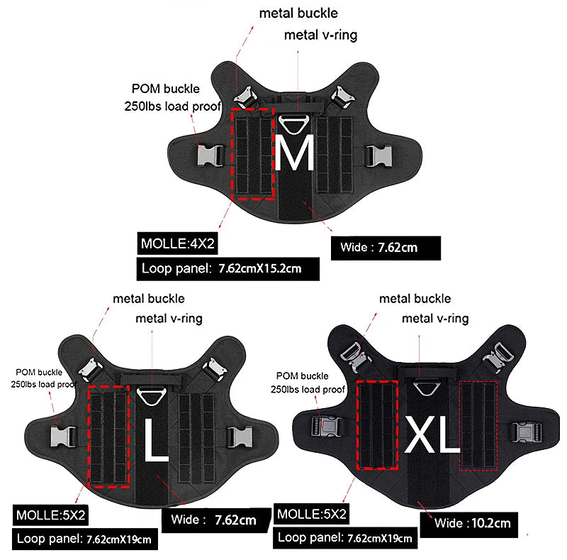 K9 Commando Tactical Dog Harness & Leash Set
