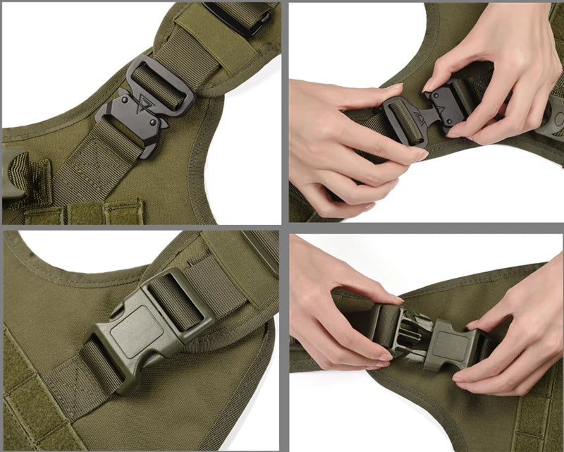 K9 Commando Tactical Dog Harness & Leash Set