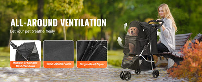 The Wag-A-Wheel - 3 Wheel Pet Stroller